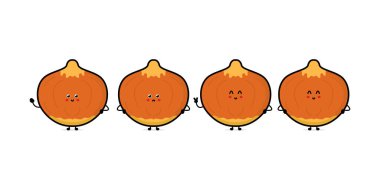 Fındık rengi karakter karikatür duyguları neşe mutluluğu gülen yüz koşusu fındık ikonu güzel vektör illüstrasyonunu söyler.