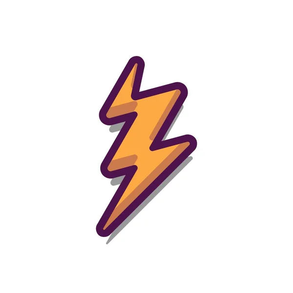 Значок Молнии Энергетический Символ Значок Молнии Интерфейса Игры — стоковый вектор