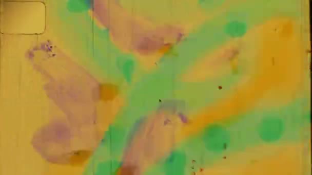 16Mm Abstract Colorized Animated Film — Vídeo de Stock