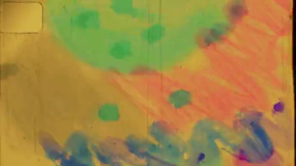16Mm Abstract Colorized Animated Film — Video