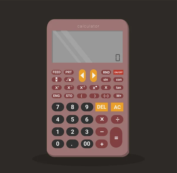 Scientific Calculator Pocket Calculators Finance Business Science Math Education Digital — стоковый вектор