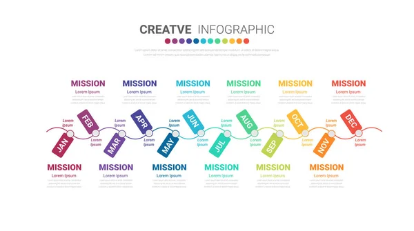 Conception Éléments Infographie Pour Tout Mois Peut Être Utilisé Pour — Image vectorielle