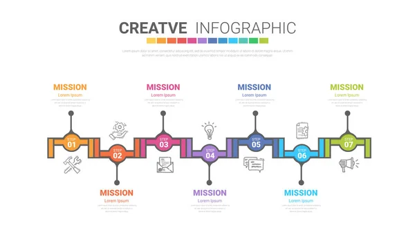 Timeline Business Day Options Infographic Design Vector Presentation Can Used — Image vectorielle