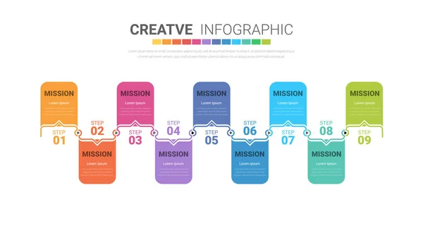 Design Infográfico Vetorial Com Opções Passos Infográficos Para Conceito Negócio —  Vetores de Stock