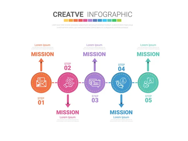 Modèle Infographie Chronologique Avec Options Conception Infographies Vectorielles Les Activités — Image vectorielle