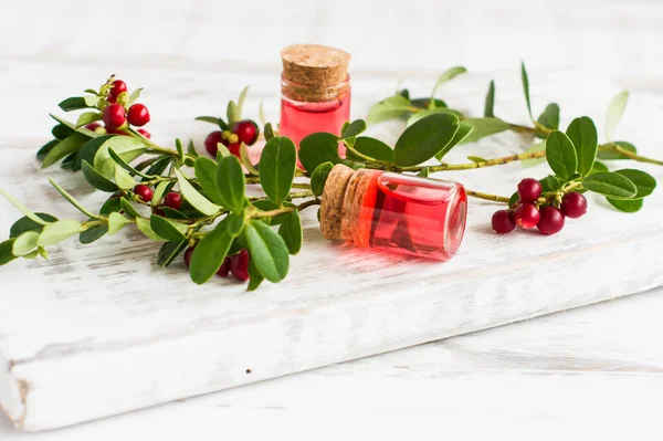 Hidratante Óleo Fluido Para Rosto Com Extrato Bagas Viburnum Vitamina — Fotografia de Stock