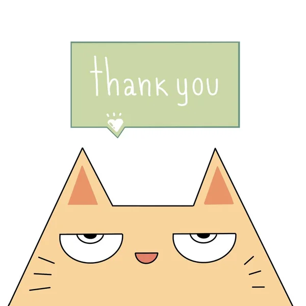 orange cat thanking for sticker