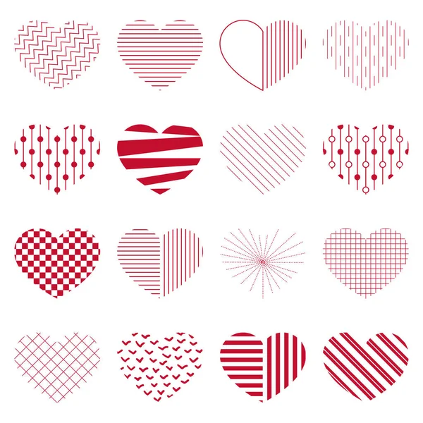 Die Herzen Gehen Hoch Happy Valentine Day Rote Herzen Mit — Stockvektor