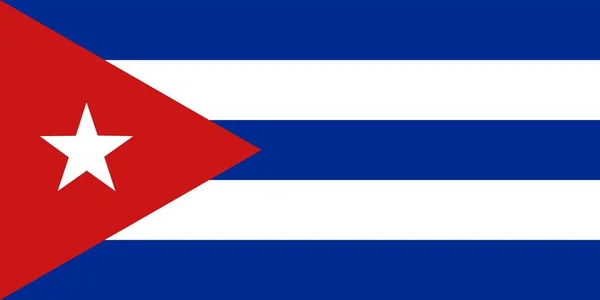 Abstraktní Vlajka Kuby Vektorová Ilustrace — Stockový vektor