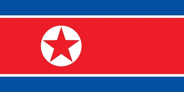 Kuzey Kore Nin Soyut Bayrağı Vektör Illüstrasyonu — Stok Vektör