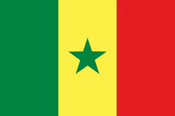 セネガルの国旗 ベクターイラスト — ストックベクタ