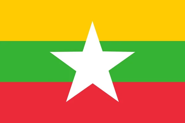 Bandera Abstracta Myanmar Ilustración Vectorial — Vector de stock