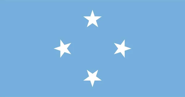 Mikronéziai Szövetségi Államok Absztrakt Zászlója Vektorillusztráció — Stock Vector