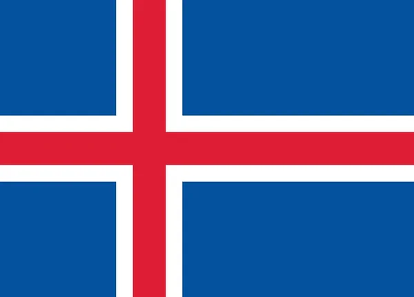 Abstract Flag Iceland Vector Illustration — Stock Vector