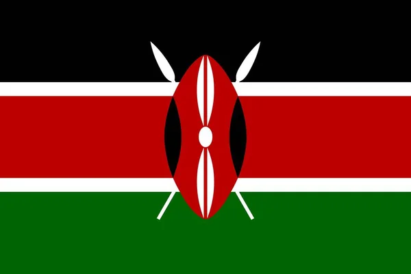 Абстрактный Флаг Кении Векторная Иллюстрация — стоковый вектор