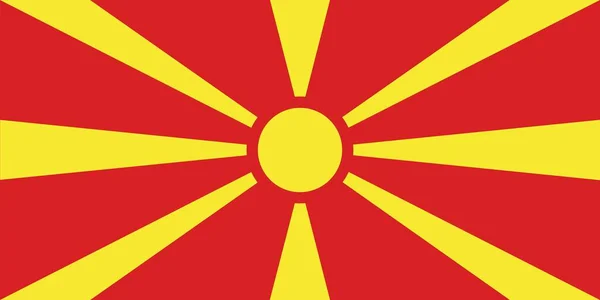 Streszczenie Flaga Północnej Macedonii Ilustracja Wektora — Wektor stockowy
