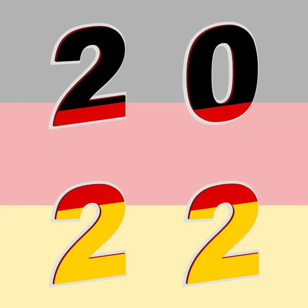 Прапор Німеччини 2022 Рік Приклад Вектора — стоковий вектор