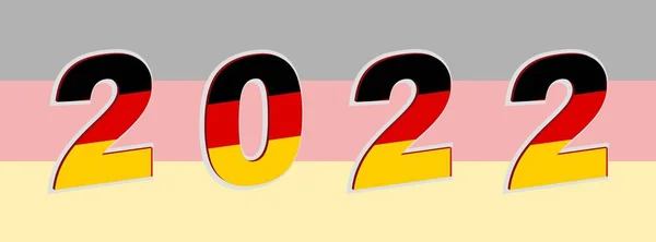 2022年のドイツ国旗 ベクターイラスト — ストックベクタ