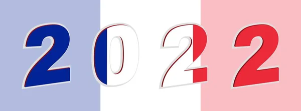 フランスの国旗は2022年に制定された ベクターイラスト — ストックベクタ