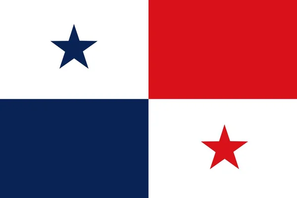 Abstrakte Flagge Von Panama Vektorillustration — Stockvektor