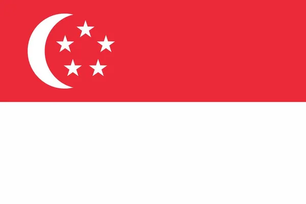 Singapur Soyut Bayrağı Vektör Illüstrasyonu — Stok Vektör