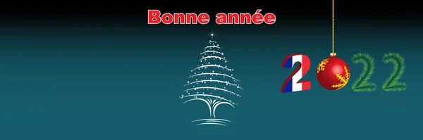 Веселого Різдва Веселого Нового Року Новим Роком Франції Прапор Франції — стоковий вектор