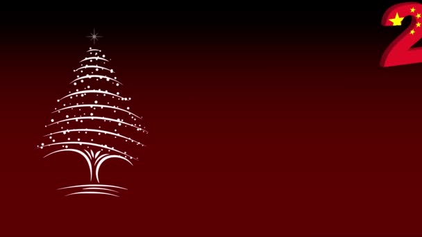 Mutlu Noeller Mutlu Yıllar Konsepti 2022 Yılında Çin Bayrağı — Stok video