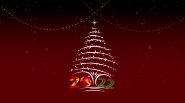 Mutlu Noeller ve mutlu yıllar konsepti. 2022 yılında İspanya bayrağı.