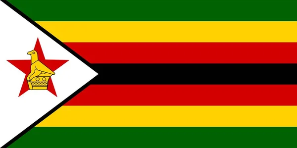 Abstract Flag Zimbabwe Vector Illustration — Stockvektor