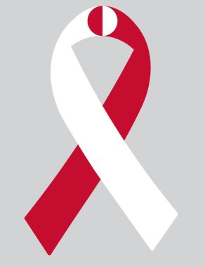 3D Flag of Greenland on a fabric ribbon.