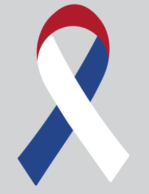 3D Flag of Netherland on a fabric ribbon.