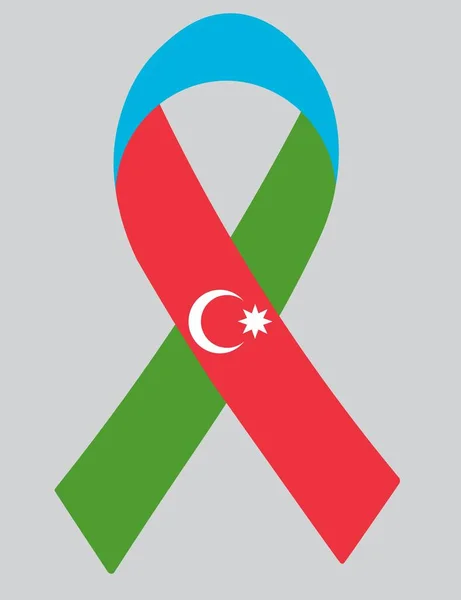 Flag Azerbaijan Fabric Ribbon — Wektor stockowy