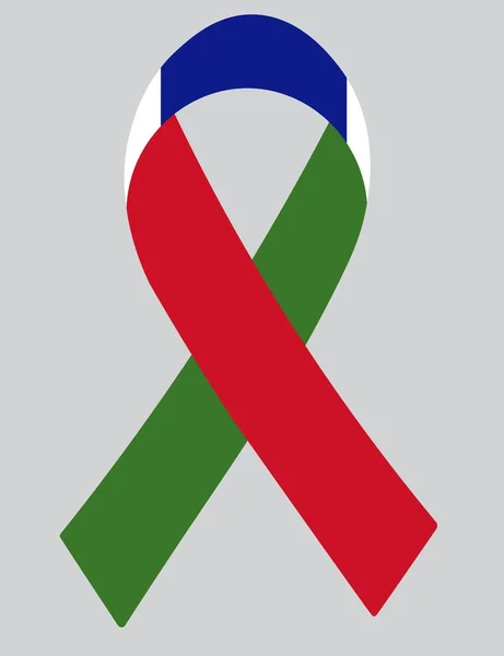 Flag Gambia Fabric Ribbon — Image vectorielle
