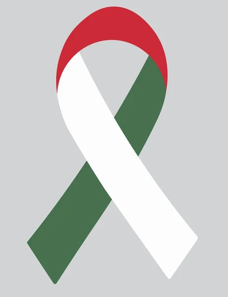 Flag Hungary Fabric Ribbon — 图库矢量图片