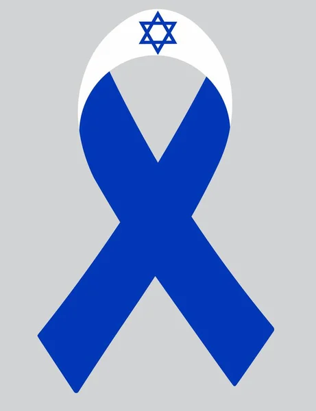 Flag Israel Fabric Ribbon — Image vectorielle