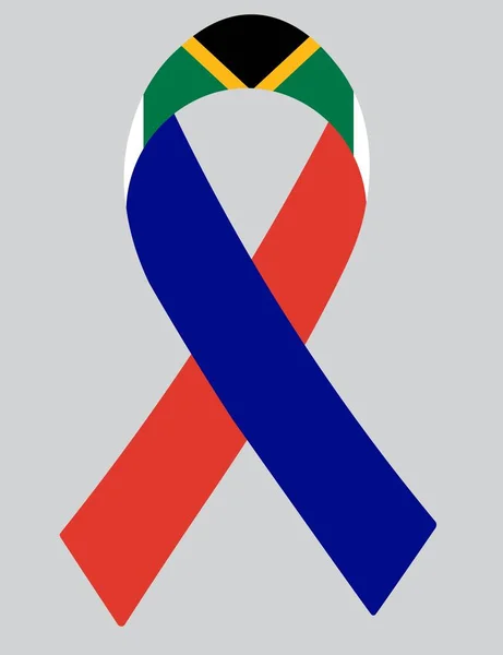 Flag South Africa Fabric Ribbon — Stockový vektor
