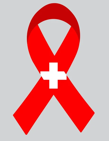 Flag Switzerland Fabric Ribbon — Image vectorielle