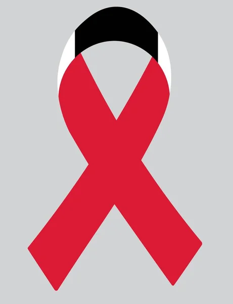 Flag Trinidad Tobago Fabric Ribbon — 图库矢量图片