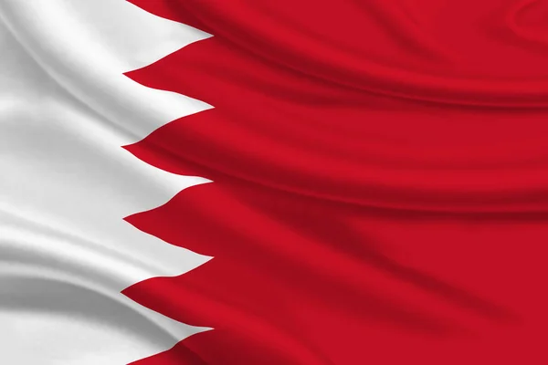Flag Bahrain Wrinkled Fabric Background — Photo