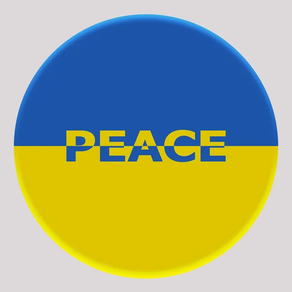 Flag Ukrainian Avatar Circle Concept Peace Ukraine Stop World War — стоковое фото