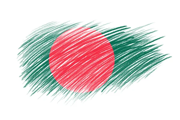 Vlag Van Bangladesh Vintage Stijl Borstel Achtergrond — Stockfoto