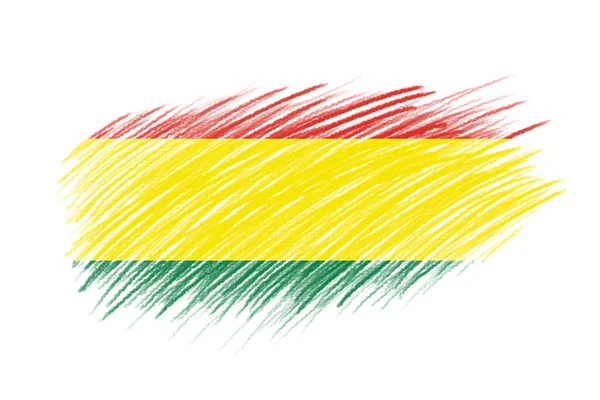 Bandera Bolivia Sobre Fondo Cepillo Estilo Vintage — Foto de Stock