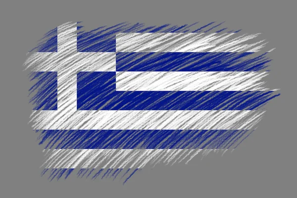 Flag Greece Vintage Style Brush Background — Stock Photo, Image