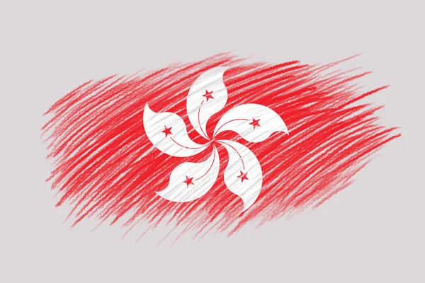 Flag Hong Kong Vintage Style Brush Background — Stock Photo, Image