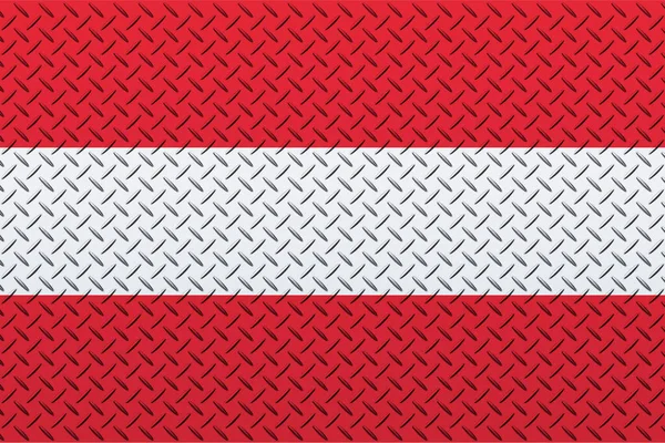 Прапор Австрії Металевій Стіні — стокове фото