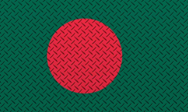 Bandeira Bangladesh Fundo Parede Metal — Fotografia de Stock