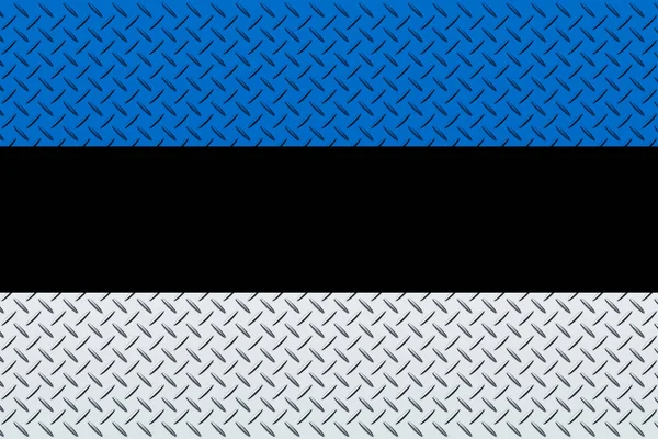 Bandiera Dell Estonia Uno Sfondo Parete Metallica — Foto Stock