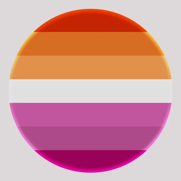 Ilustração Lésbicas Orgulho Bandeira Círculo Avatar Conceito Liberdade Amor Ativismo — Fotografia de Stock
