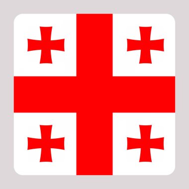 Avatar kare arka planında Gürcistan 'ın 3D Bayrağı.