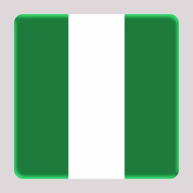 Arkaplanda 3 boyutlu Nijerya Bayrağı.
